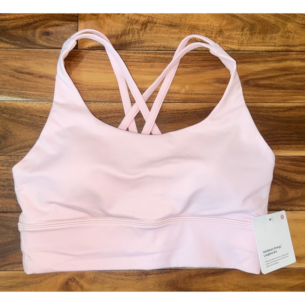 Lululemon Energy Longline Luxtreme Strappy Bra Flush Pink Size 6